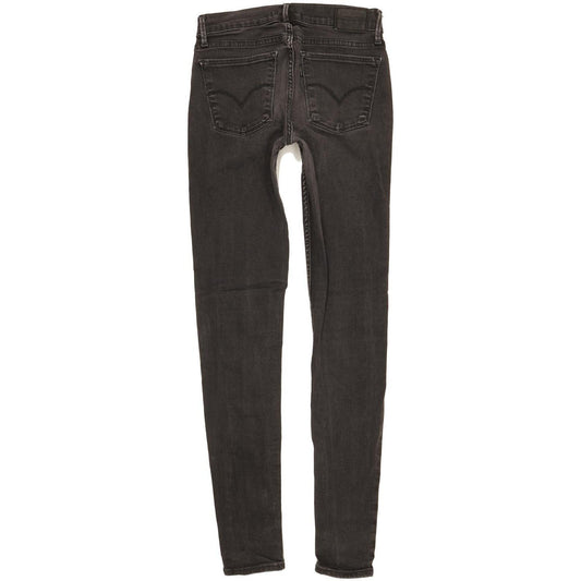 Levi's 710 Super Women Black Skinny Slim Stretch Jeans W27 L31