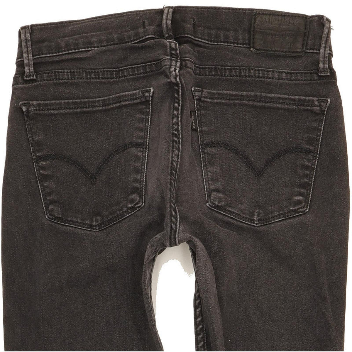 Levi's 710 Super Women Black Skinny Slim Stretch Jeans W27 L31