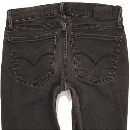 Levi's 710 Super Women Black Skinny Slim Stretch Jeans W27 L31