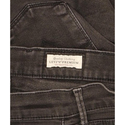 Levi's 710 Super Women Black Skinny Slim Stretch Jeans W27 L31