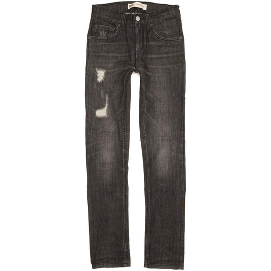Levi's 510 Kids Black Skinny Slim Stretch Jeans W26 L29