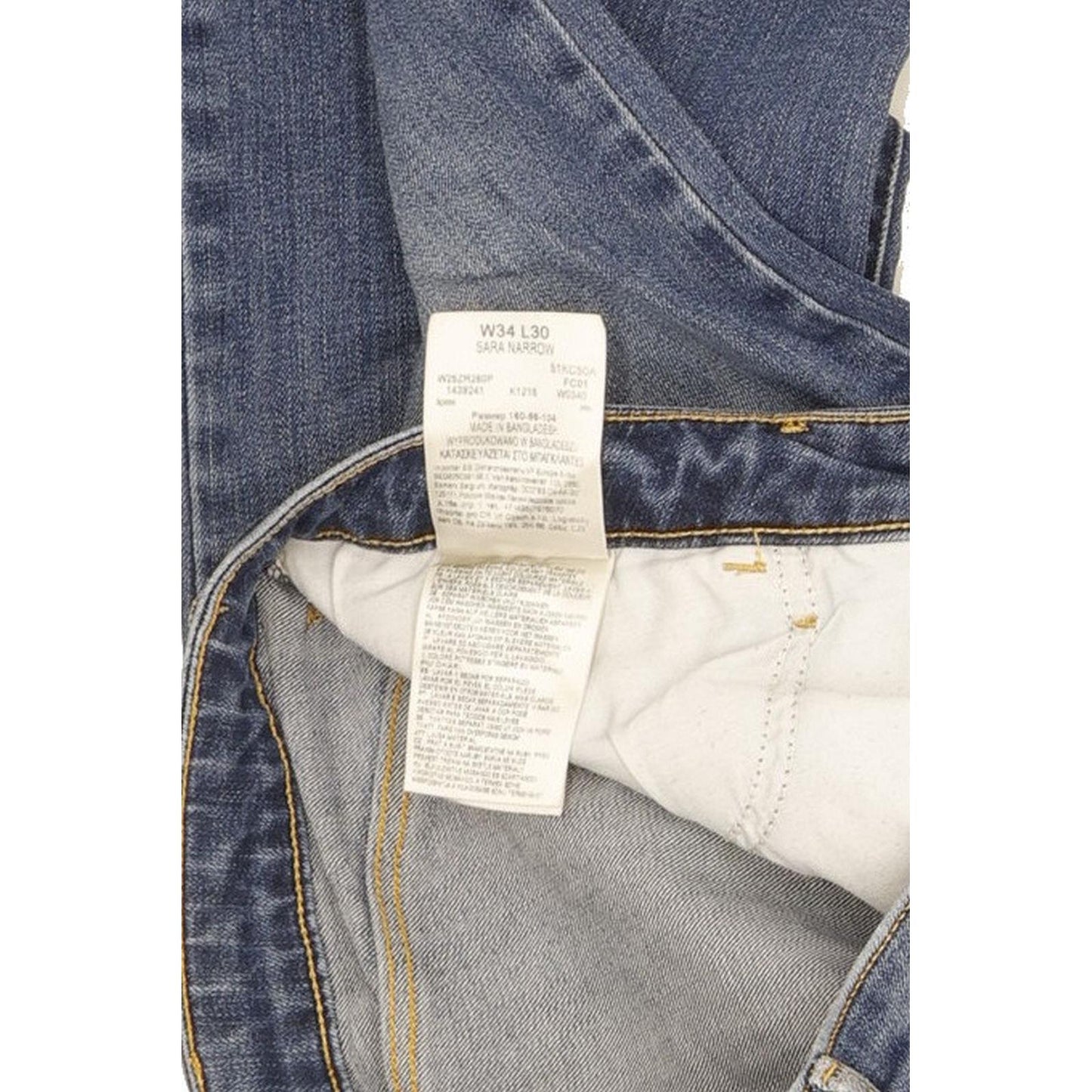 Wrangler Sara Women Blue Straight Regular Stretch Jeans W34 L30