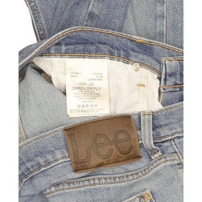 Lee Daren Men Blue Straight Slim Stretch Jeans W34 L30