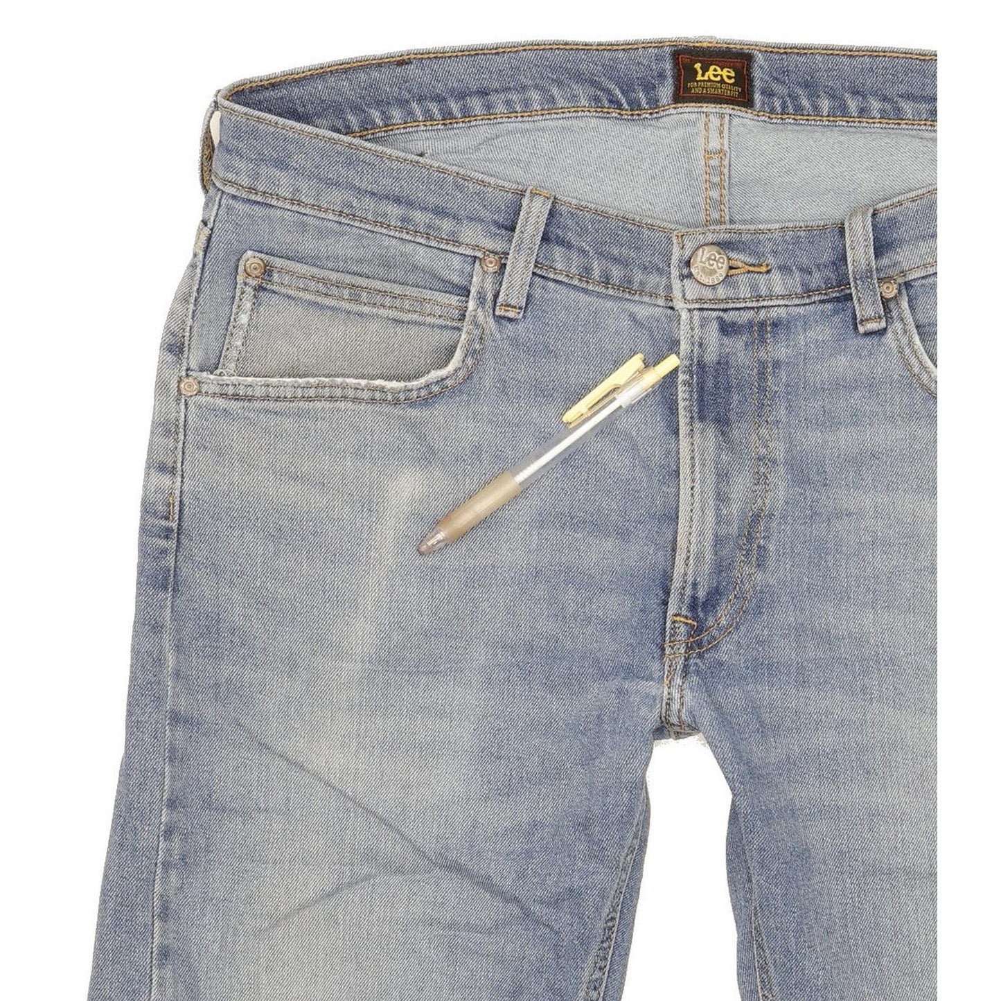 Lee Daren Men Blue Straight Slim Stretch Jeans W34 L30