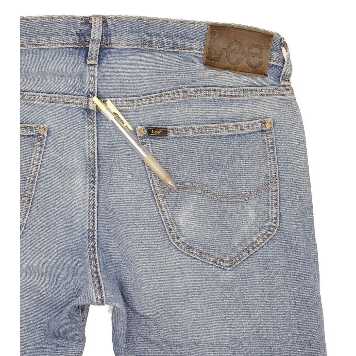 Lee Daren Men Blue Straight Slim Stretch Jeans W34 L30