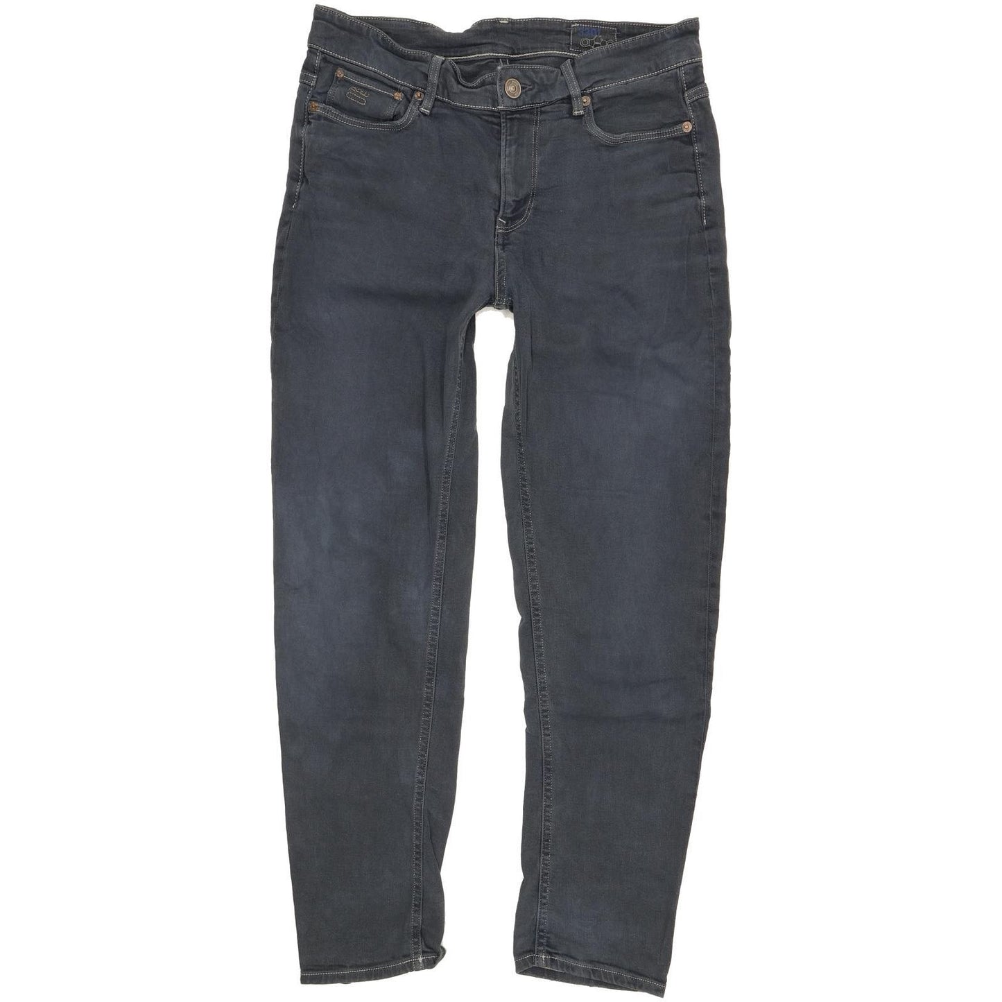 G-Star 3301 Women Grey Tapered Slim Stretch Jeans W28 L28