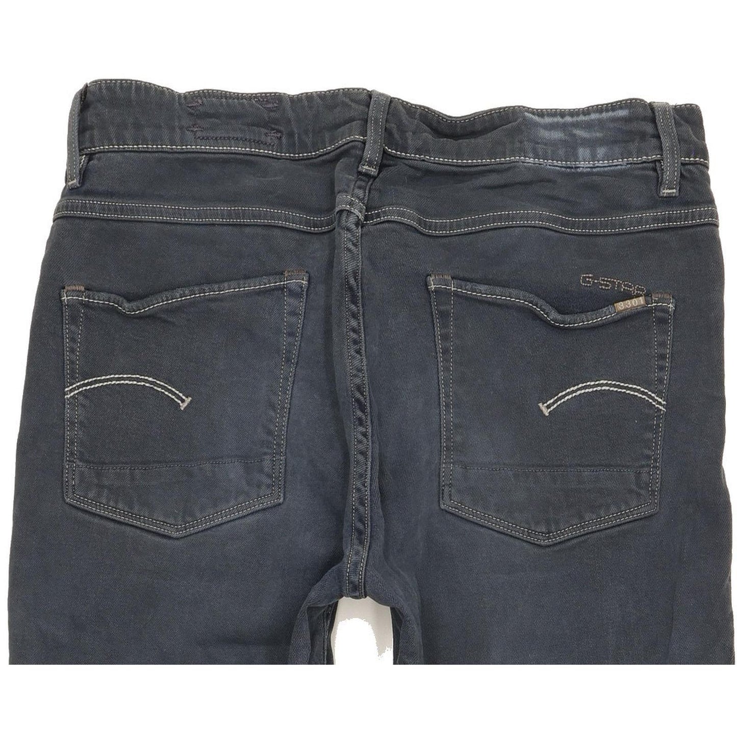G-Star 3301 Women Grey Tapered Slim Stretch Jeans W28 L28