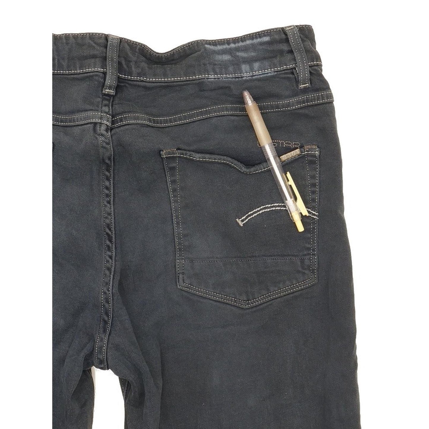 G-Star 3301 Women Grey Tapered Slim Stretch Jeans W28 L28