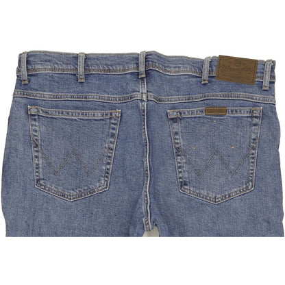 Wrangler Durable Quality Men Blue Straight Regular Stretch Jeans W40 L29