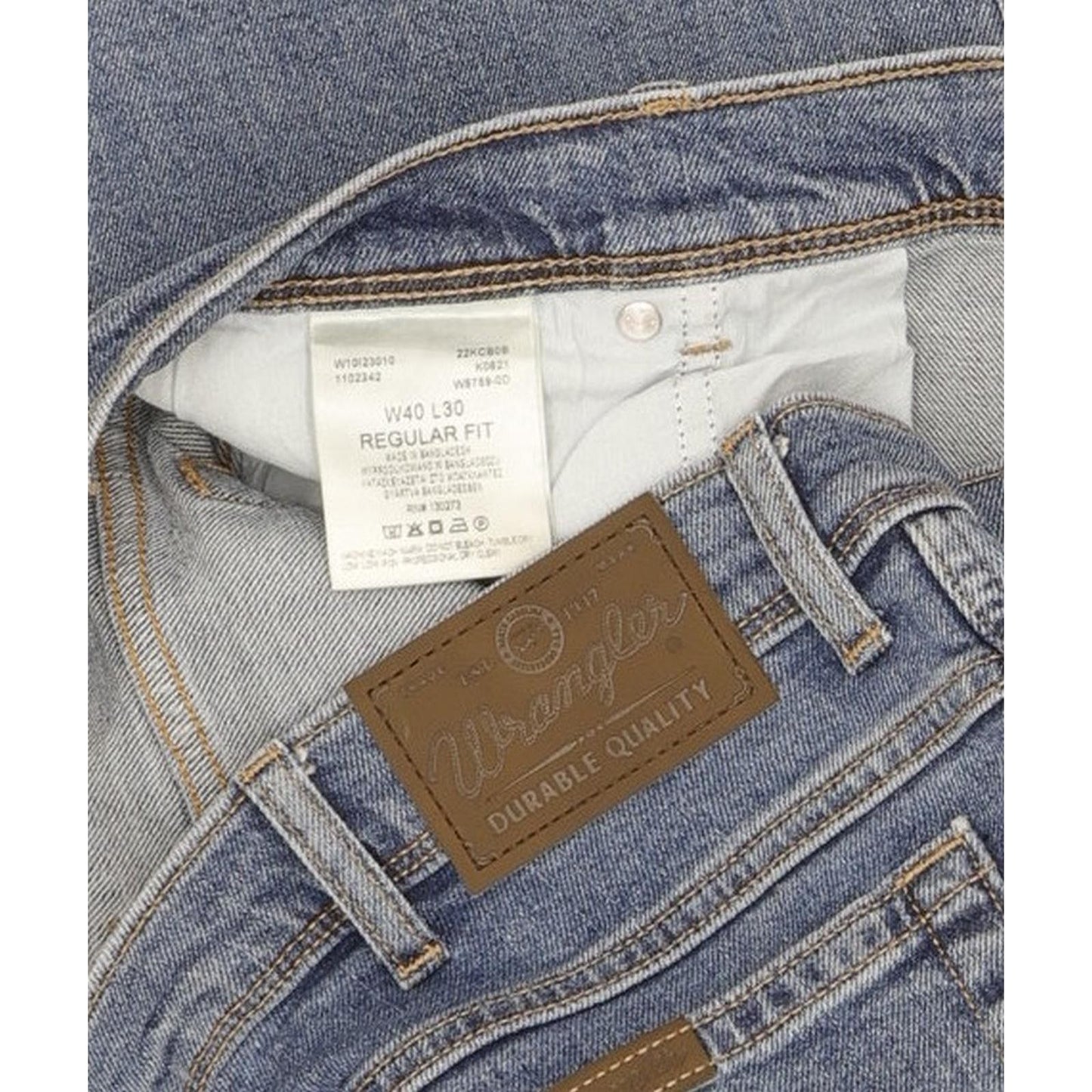Wrangler Durable Quality Men Blue Straight Regular Stretch Jeans W40 L29