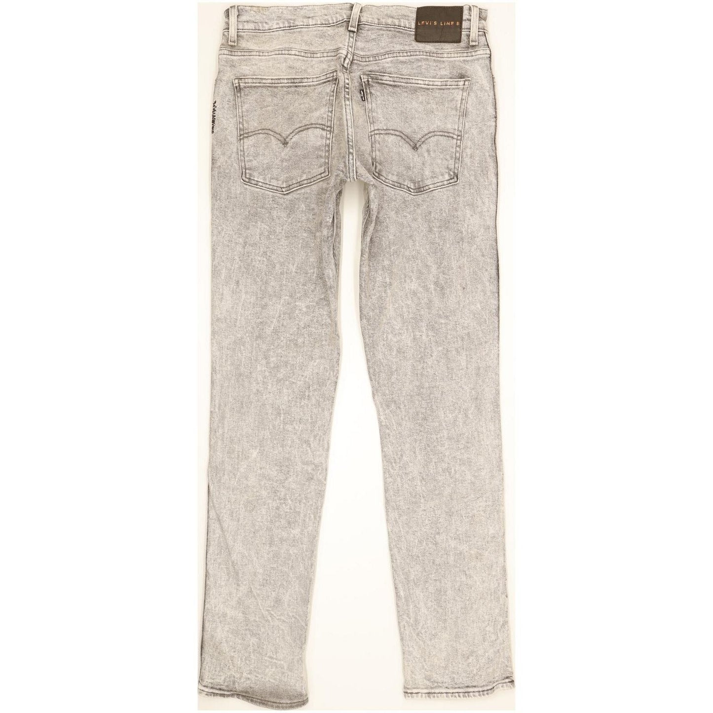 Levi's Line 8 Men Grey Straight Slim Stretch Jeans W32 L33