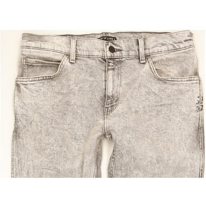 Levi's Line 8 Men Grey Straight Slim Stretch Jeans W32 L33