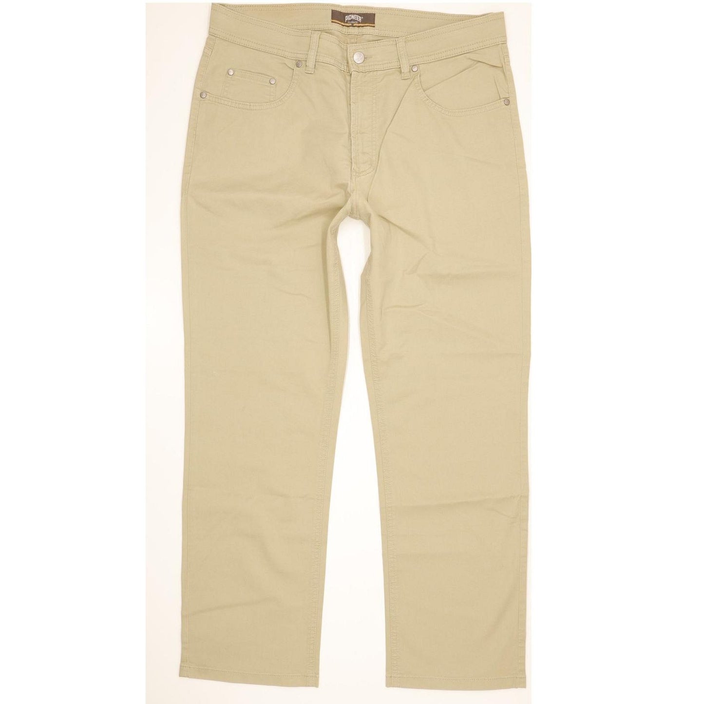 Pioneer Men Beige Straight Classic Stretch Jeans W36 L29