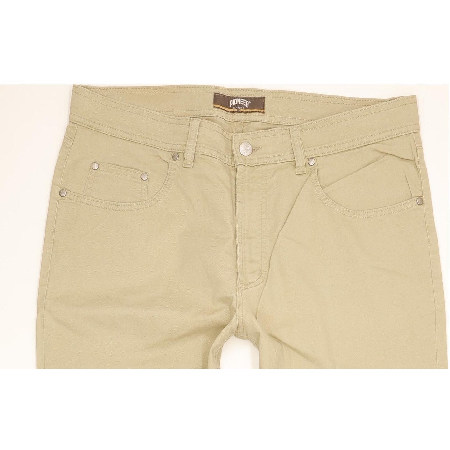 Pioneer Men Beige Straight Classic Stretch Jeans W36 L29