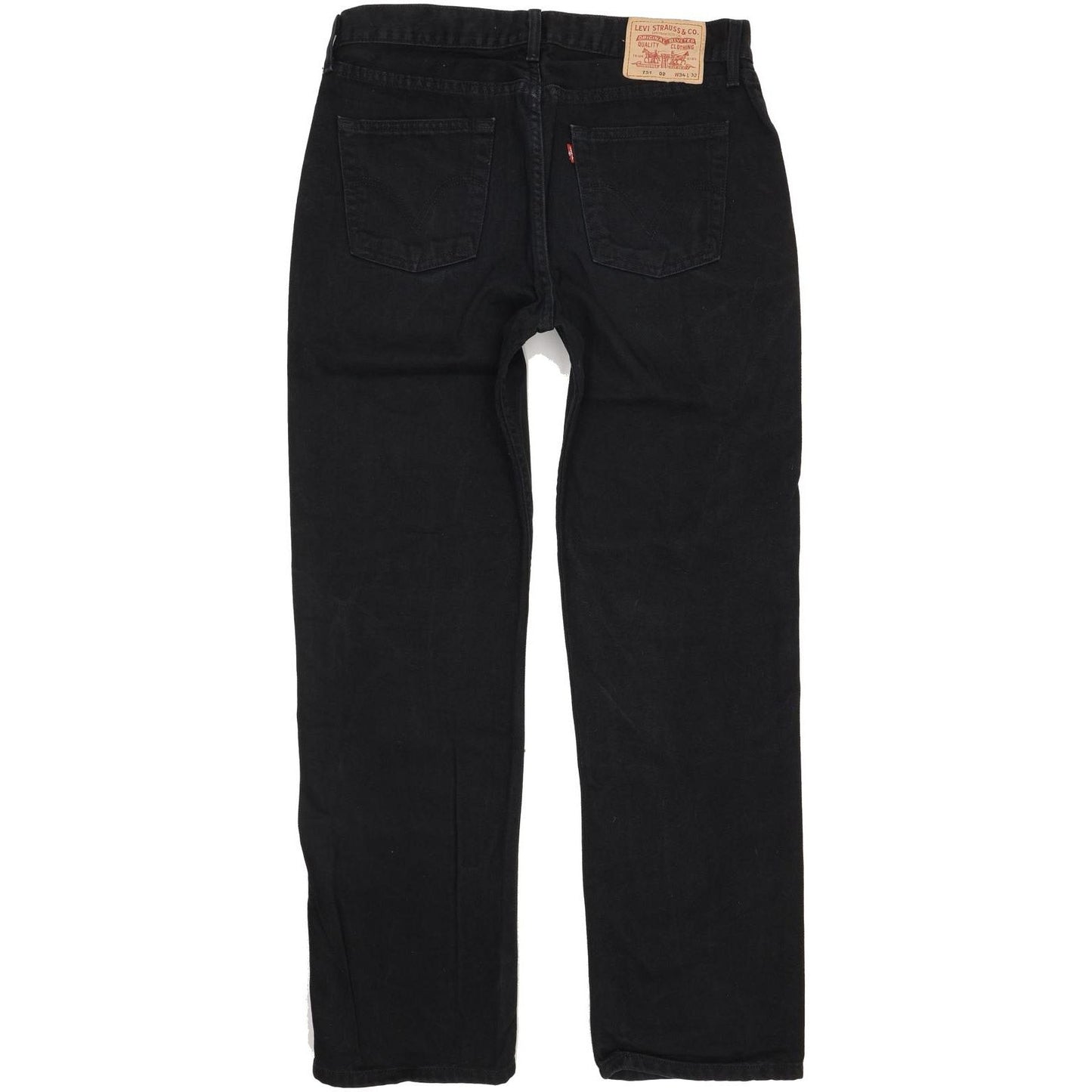 Levi's 751 Men Black Straight Regular Jeans W34 L32