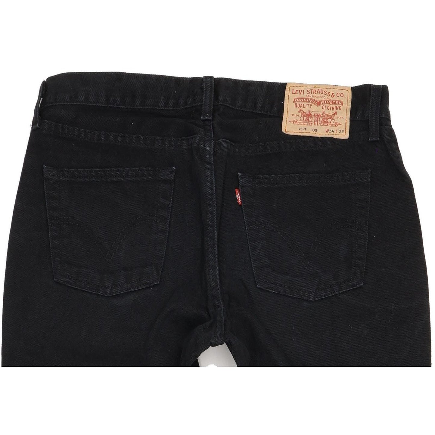Levi's 751 Men Black Straight Regular Jeans W34 L32