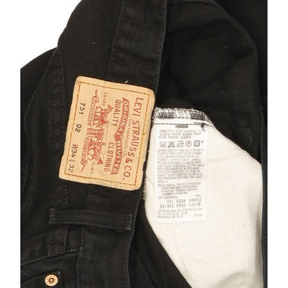 Levi's 751 Men Black Straight Regular Jeans W34 L32