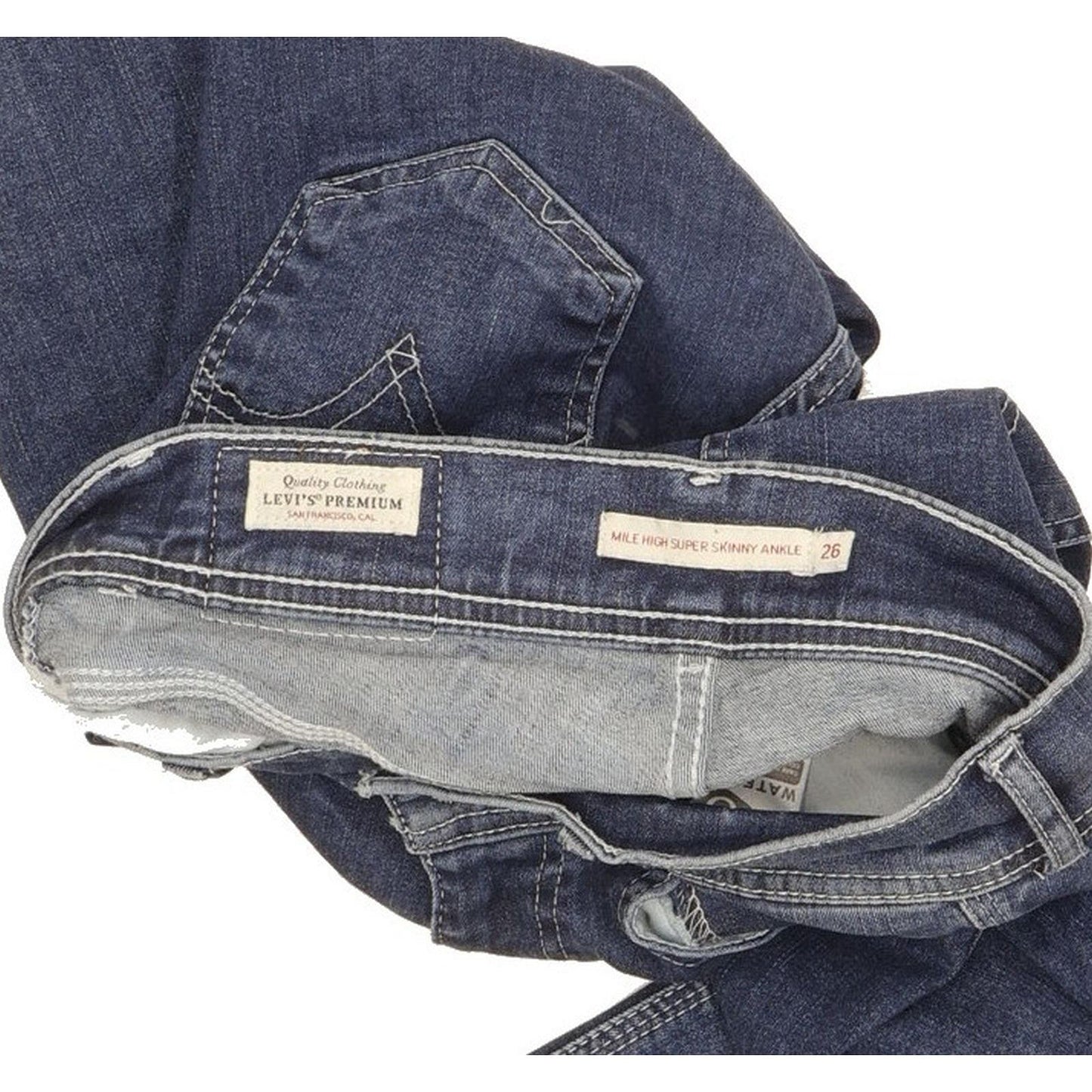 Levi's Mile Women Blue Skinny Slim Stretch Jeans W26 L26