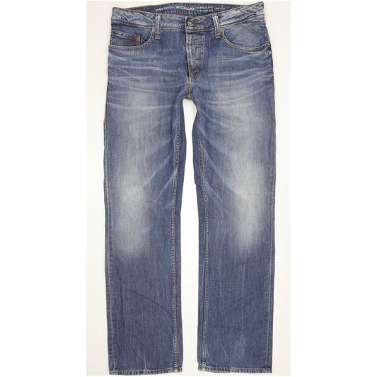 Mustang Michigan Men Blue Straight Regular Jeans W34 L33