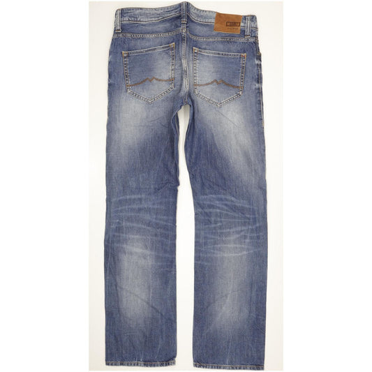 Mustang Michigan Men Blue Straight Regular Jeans W34 L33