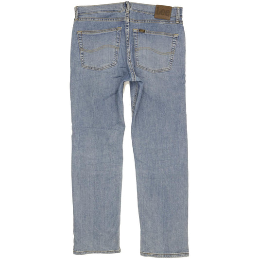 Lee Men Blue Straight Regular Stretch Jeans W32 L29