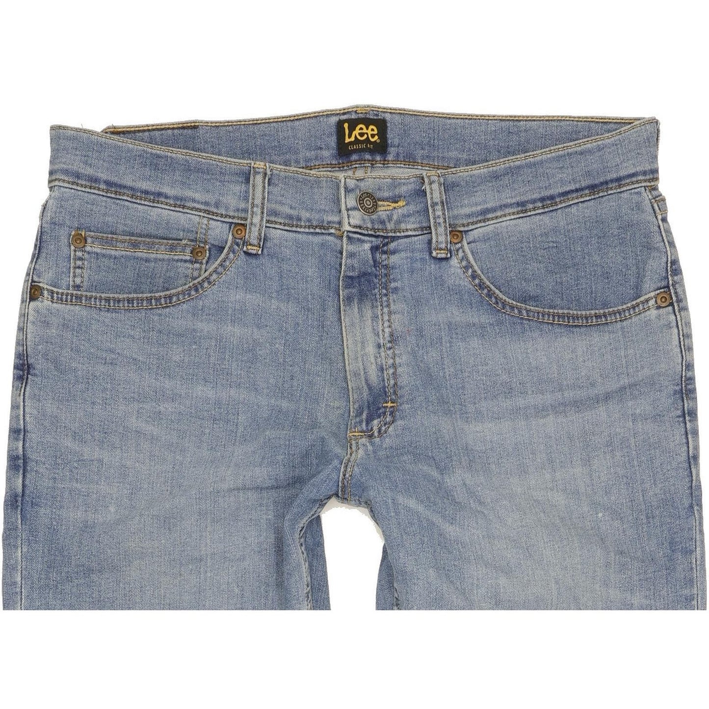 Lee Men Blue Straight Regular Stretch Jeans W32 L29