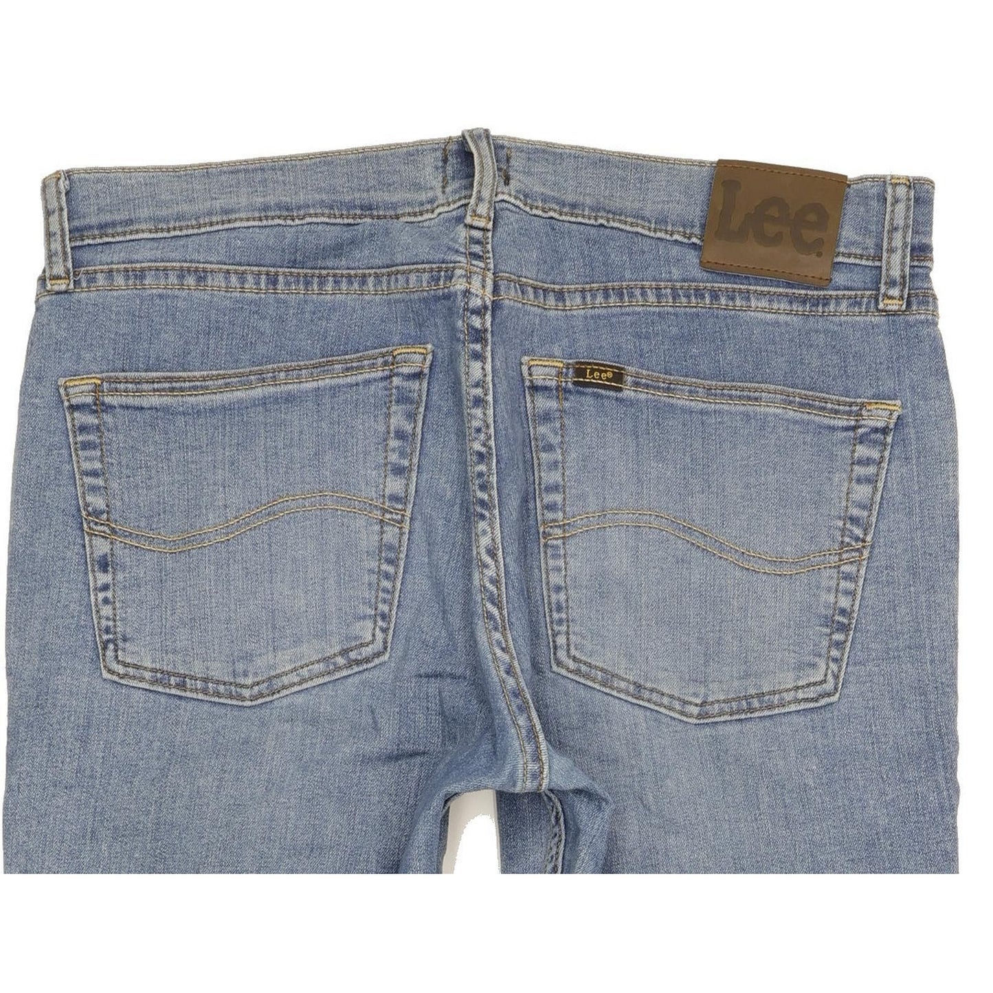 Lee Men Blue Straight Regular Stretch Jeans W32 L29