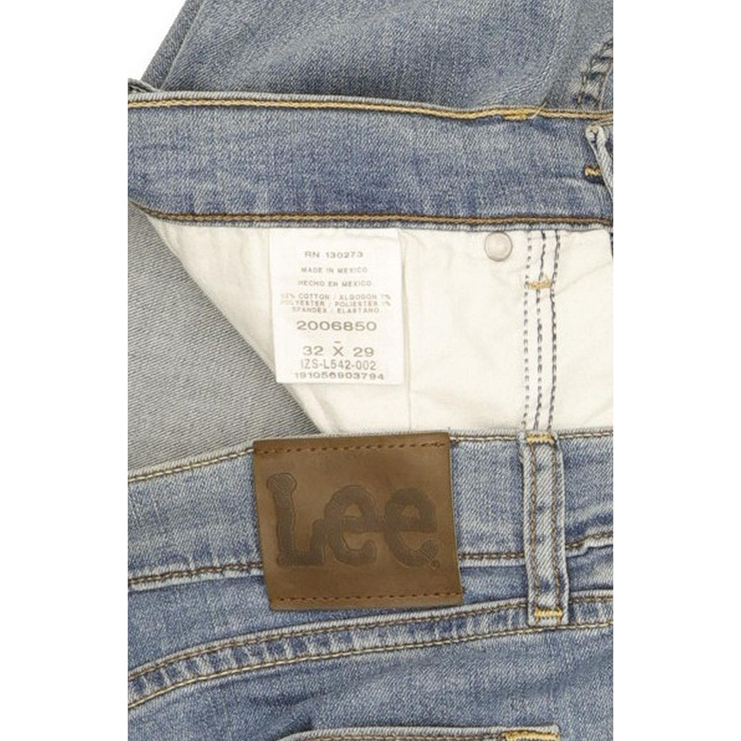 Lee Men Blue Straight Regular Stretch Jeans W32 L29