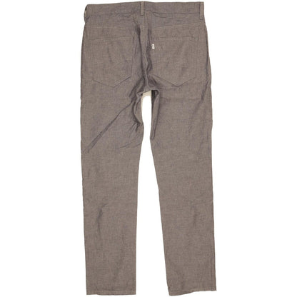 Levi's Men Grey Straight Slim Stretch Jeans W34 L32