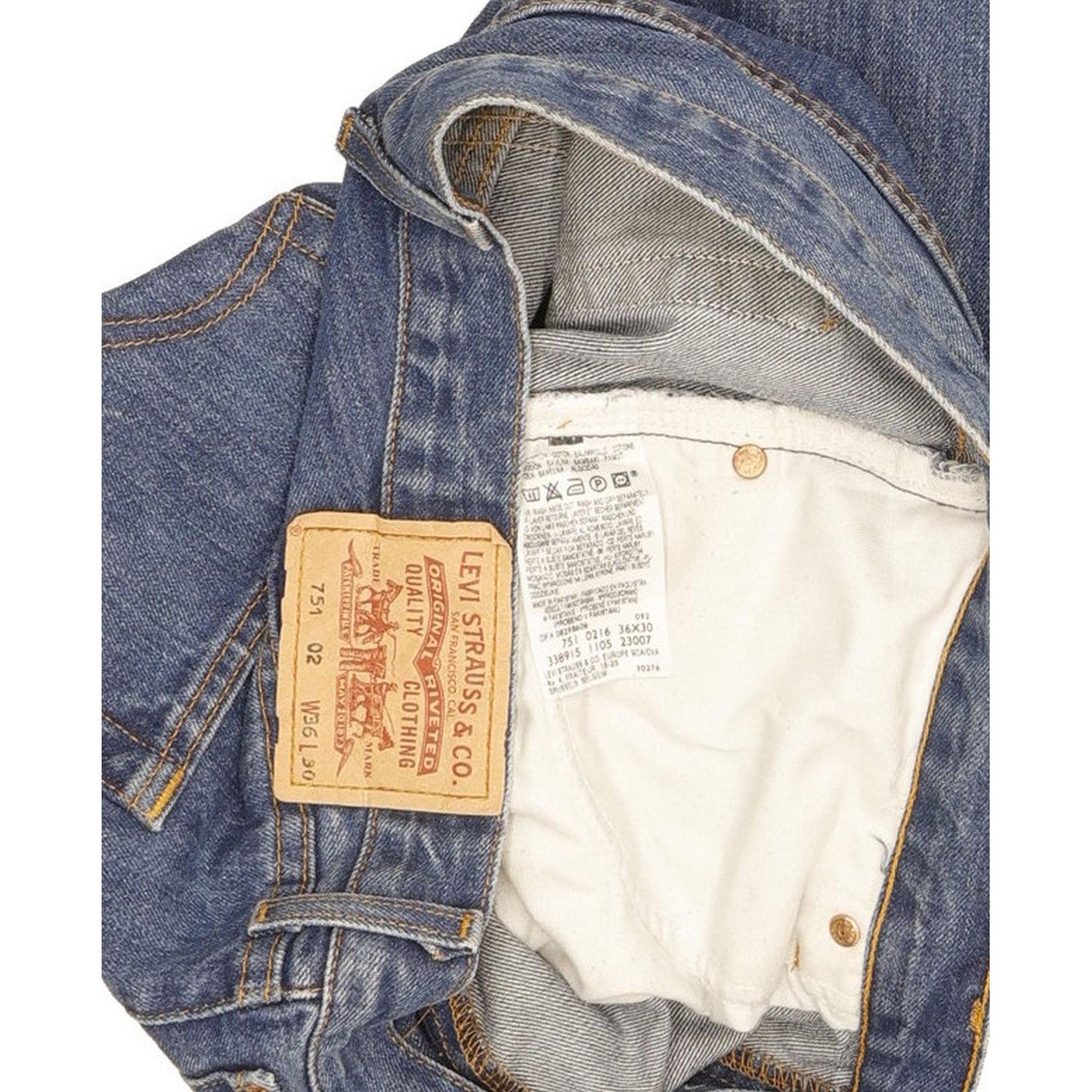 Levi's 751 Men Blue Straight Regular Jeans W36 L30