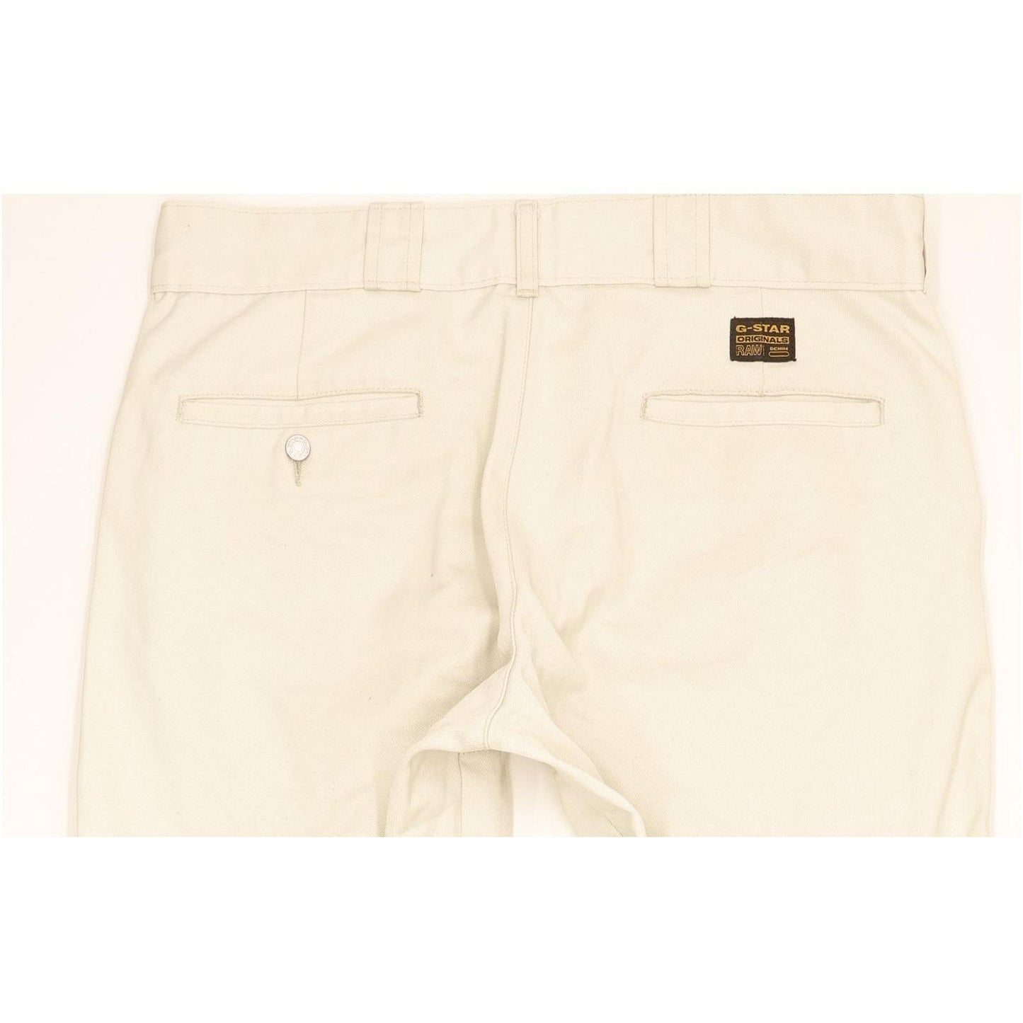 G-Star Deckpant Men Beige Straight Regular Trousers W32 L33