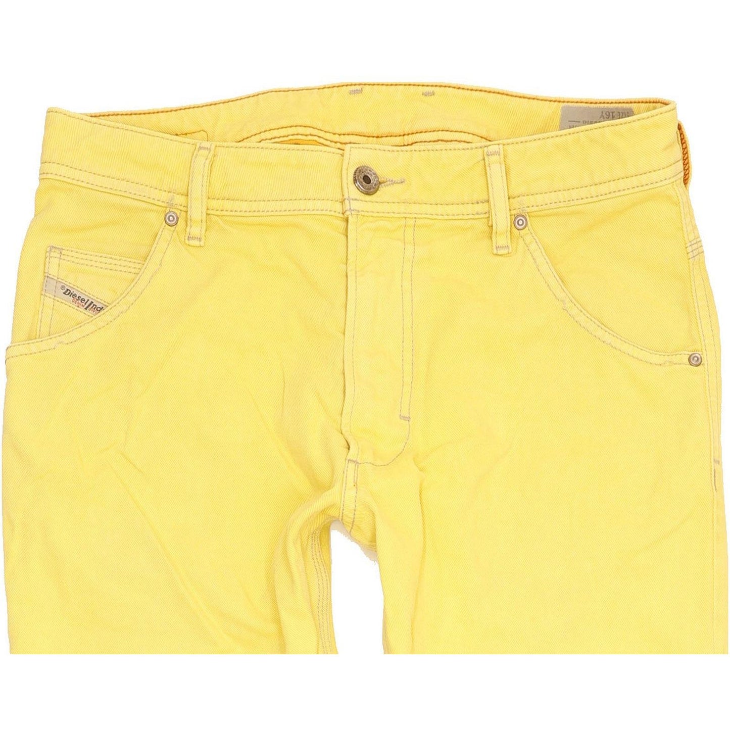 Diesel Krooley Kids Yellow Tapered Slim Stretch Jeans High Waisted W30 L33