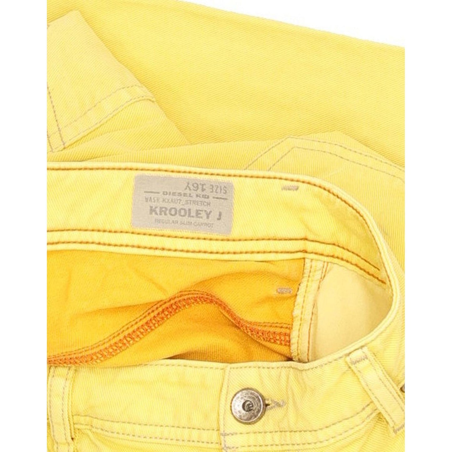 Diesel Krooley Kids Yellow Tapered Slim Stretch Jeans High Waisted W30 L33