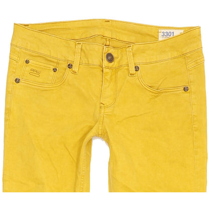 G-Star 3301 Women Yellow Skinny Slim Stretch Jeans W28 L29