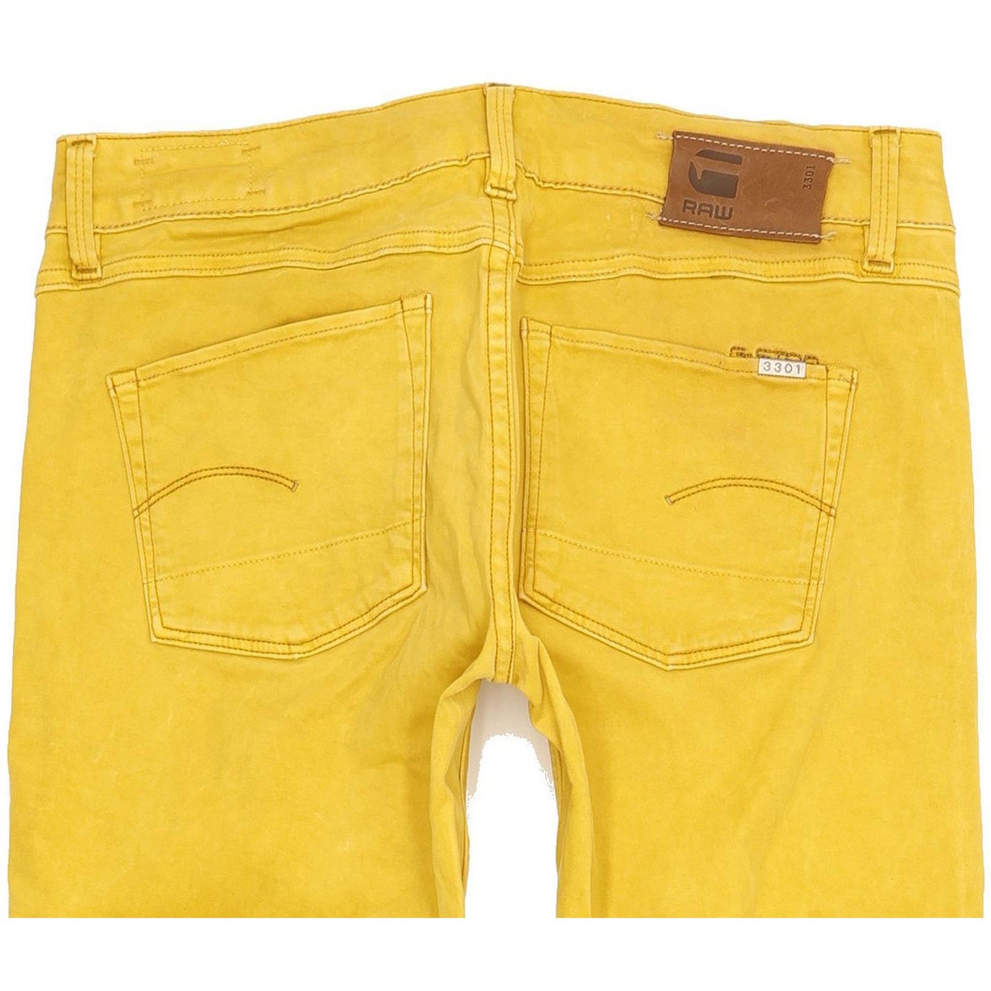G-Star 3301 Women Yellow Skinny Slim Stretch Jeans W28 L29