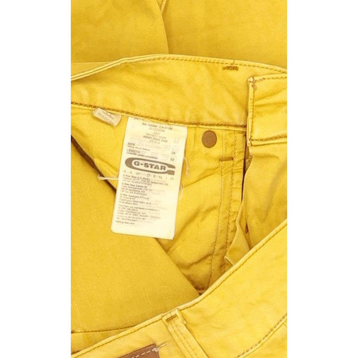 G-Star 3301 Women Yellow Skinny Slim Stretch Jeans W28 L29