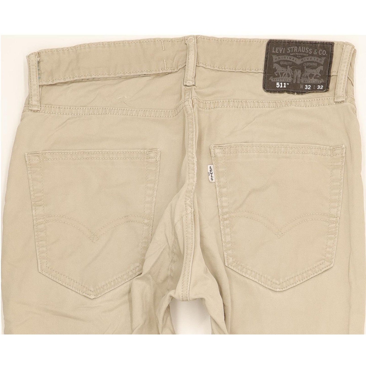 Levi's 511 Men Beige Straight Slim Stretch Jeans W32 L31