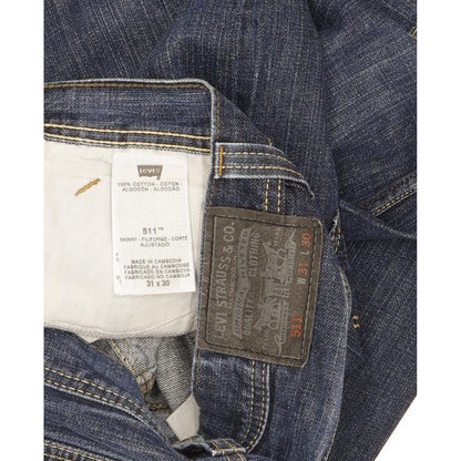 Levi's 511 Men Blue Straight Slim Jeans W31 L29