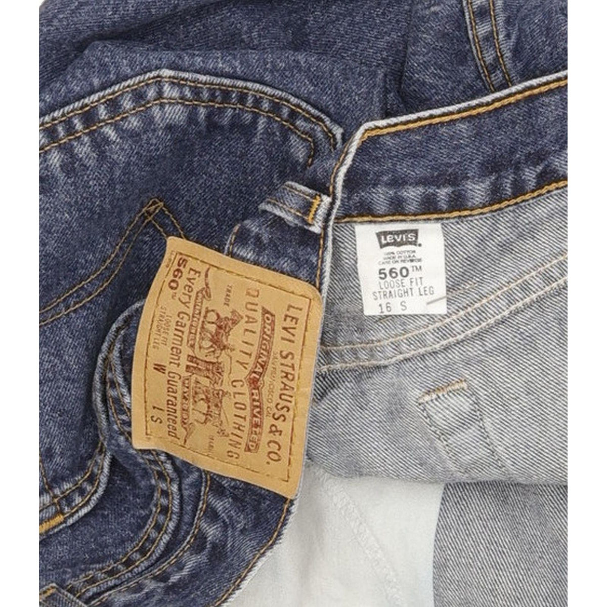 Levi's 560 Made in USA Blue Wide-Leg Loose Mom Jeans High Waisted W32 L30