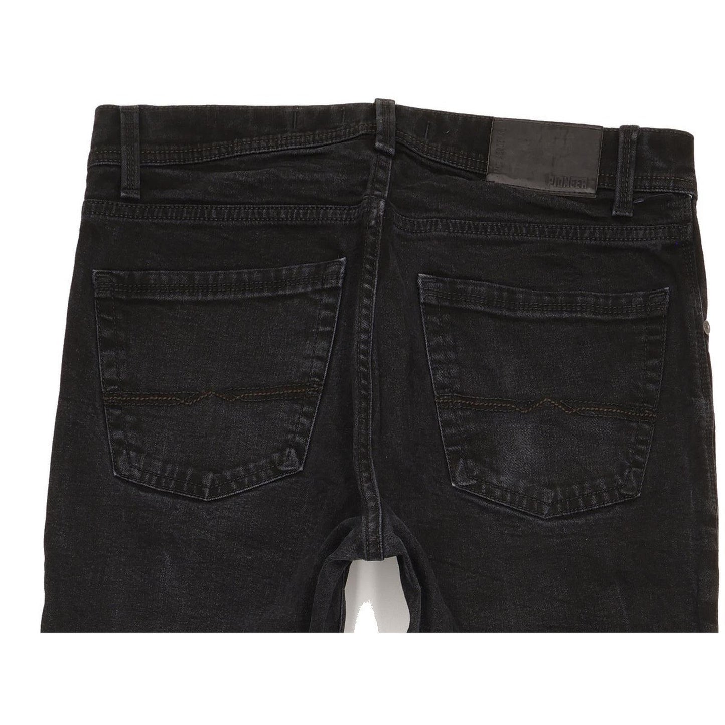 Pioneer Rando Men Black Straight Regular Stretch Jeans W32 L32