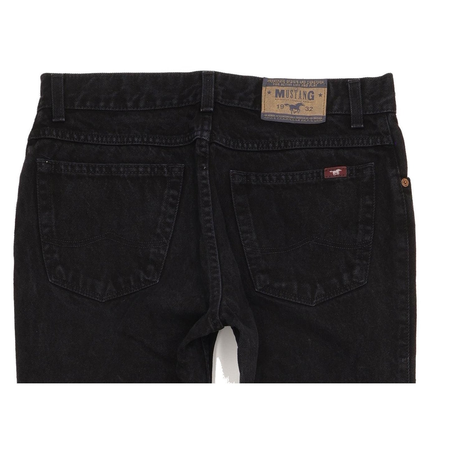 Mustang Men Black Straight Regular Jeans W33 L31