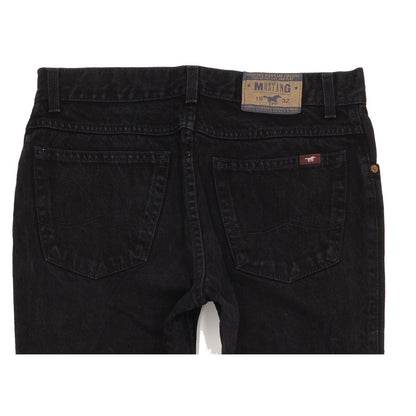 Mustang Men Black Straight Regular Jeans W33 L31