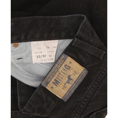 Mustang Men Black Straight Regular Jeans W33 L31