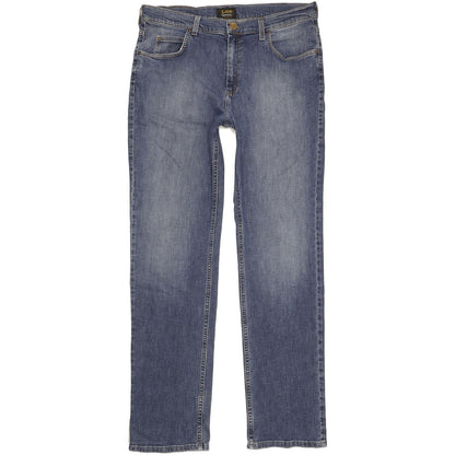 Lee Chicago Men Blue Straight Regular Stretch Jeans W34 L33