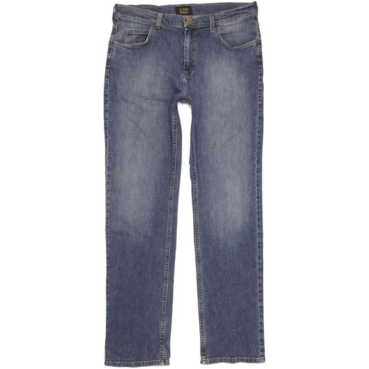 Lee Chicago Men Blue Straight Regular Stretch Jeans W34 L33