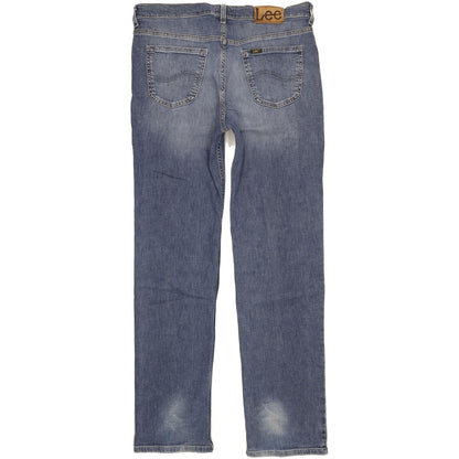 Lee Chicago Men Blue Straight Regular Stretch Jeans W34 L33