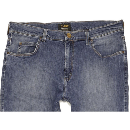 Lee Chicago Men Blue Straight Regular Stretch Jeans W34 L33