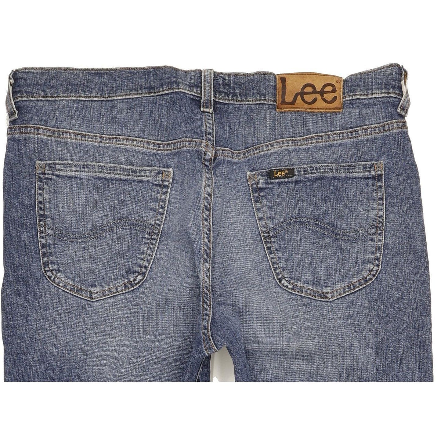 Lee Chicago Men Blue Straight Regular Stretch Jeans W34 L33
