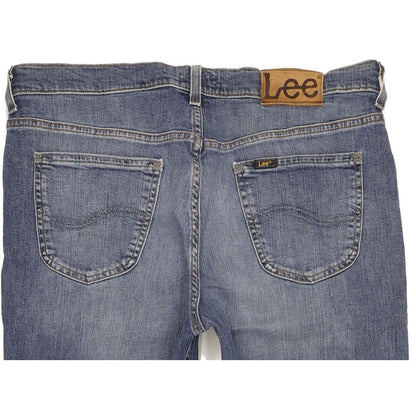 Lee Chicago Men Blue Straight Regular Stretch Jeans W34 L33