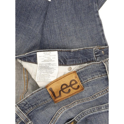 Lee Chicago Men Blue Straight Regular Stretch Jeans W34 L33